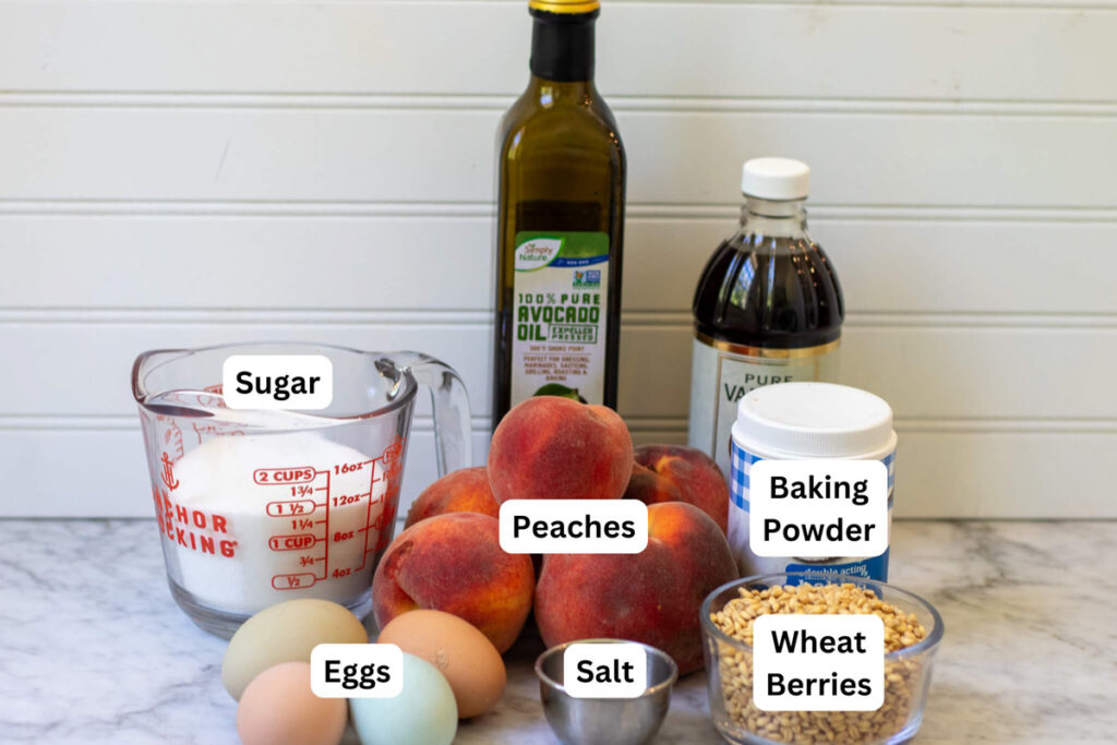 ingredients for dairy free cobbler cake 